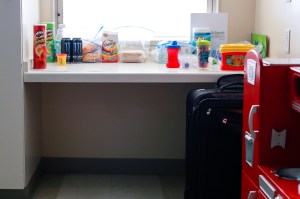 Yeah, I have done this before. The suitcase was filled with favorite toys and foods.